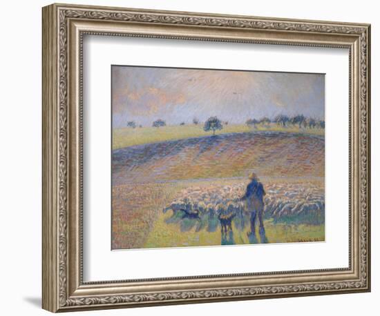 Shepherd with Sheep (Berger Avec Moutons), 1888-Canaletto-Framed Giclee Print