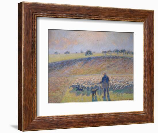 Shepherd with Sheep (Berger Avec Moutons), 1888-Canaletto-Framed Giclee Print