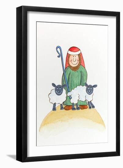 Shepherd with Two Sheep-Tony Todd-Framed Giclee Print