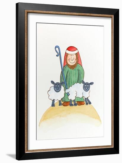 Shepherd with Two Sheep-Tony Todd-Framed Giclee Print