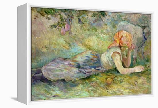 Shepherdess Resting, 1891-Berthe Morisot-Framed Premier Image Canvas