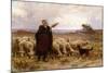 Shepherdess with Her Flock, 1907-Theophile Louis Deyrolle-Mounted Giclee Print