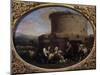 Shepherds, Herds and Farmers at a Fountain in Rome-Cornelis van Poelenburgh-Mounted Giclee Print