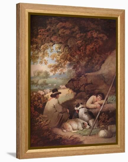 Shepherds Reposing, c18th century, (1919)-George Morland-Framed Premier Image Canvas