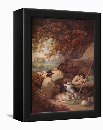 Shepherds Reposing, c18th century, (1919)-George Morland-Framed Premier Image Canvas