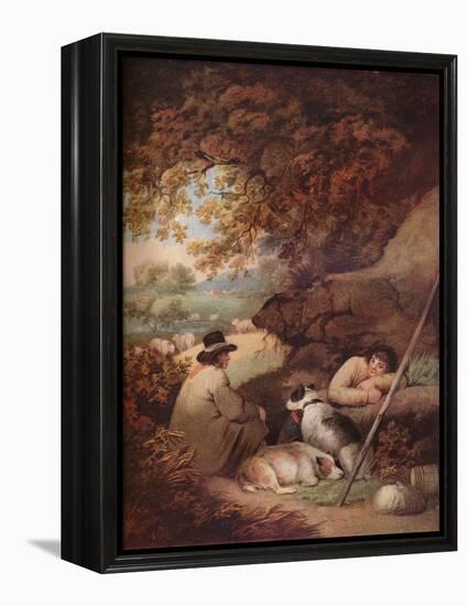 Shepherds Reposing, c18th century, (1919)-George Morland-Framed Premier Image Canvas