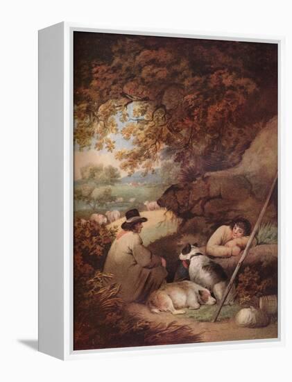 Shepherds Reposing, c18th century, (1919)-George Morland-Framed Premier Image Canvas