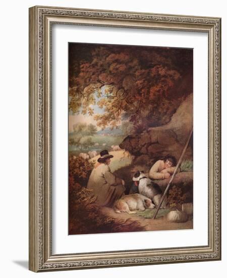 Shepherds Reposing, c18th century, (1919)-George Morland-Framed Giclee Print