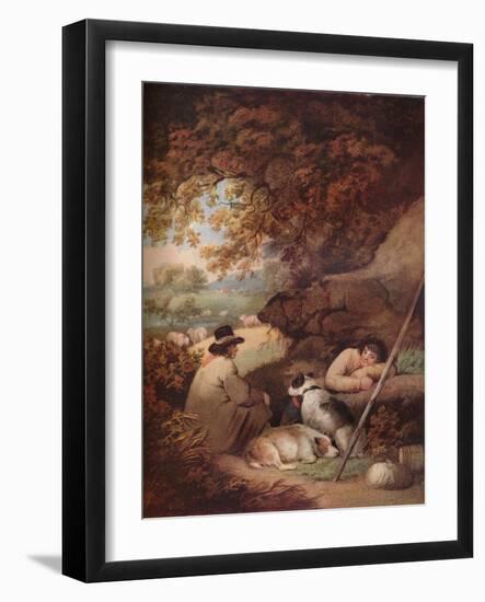 Shepherds Reposing, c18th century, (1919)-George Morland-Framed Giclee Print