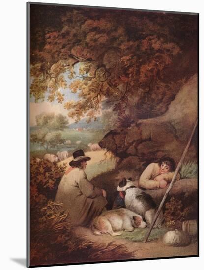 Shepherds Reposing, c18th century, (1919)-George Morland-Mounted Giclee Print