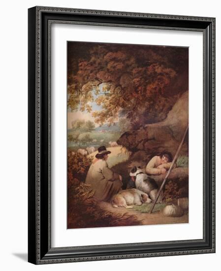 Shepherds Reposing, c18th century, (1919)-George Morland-Framed Giclee Print