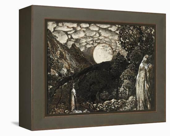 Shepherds under a Full Moon-Samuel Palmer-Framed Premier Image Canvas