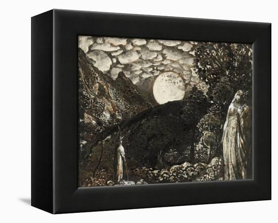 Shepherds under a Full Moon-Samuel Palmer-Framed Premier Image Canvas