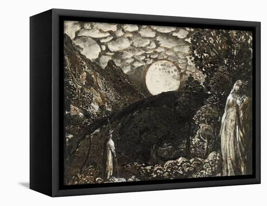 Shepherds under a Full Moon-Samuel Palmer-Framed Premier Image Canvas