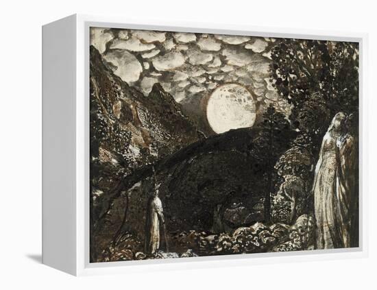 Shepherds under a Full Moon-Samuel Palmer-Framed Premier Image Canvas