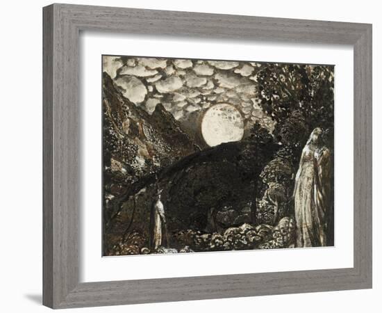 Shepherds under a Full Moon-Samuel Palmer-Framed Giclee Print