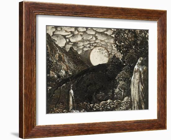 Shepherds under a Full Moon-Samuel Palmer-Framed Giclee Print