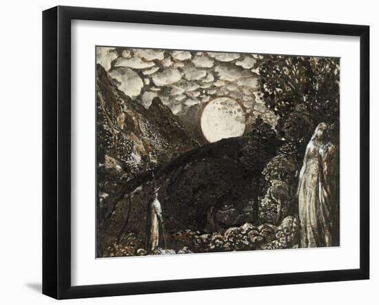 Shepherds under a Full Moon-Samuel Palmer-Framed Giclee Print