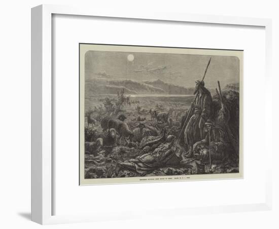 Shepherds Watching their Flocks by Night-William J. Webbe-Framed Giclee Print