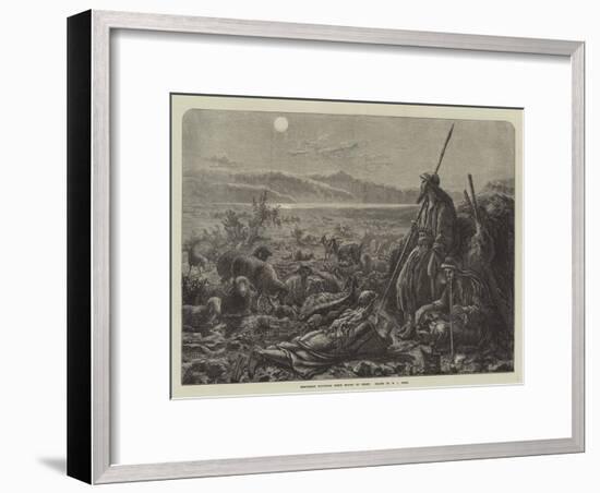 Shepherds Watching their Flocks by Night-William J. Webbe-Framed Giclee Print