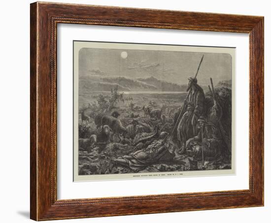 Shepherds Watching their Flocks by Night-William J. Webbe-Framed Giclee Print