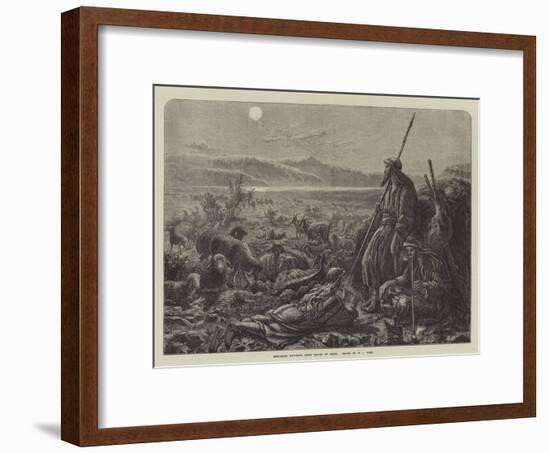 Shepherds Watching their Flocks by Night-William J. Webbe-Framed Giclee Print