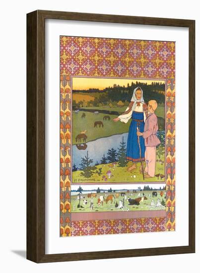 Shepherds-Ivan Bilibin-Framed Art Print