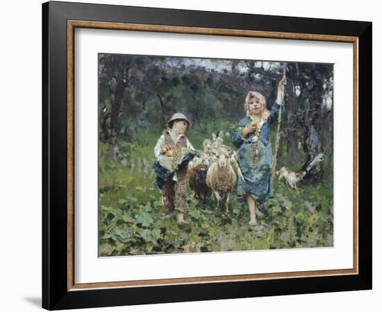 Shepherds-Francesco Paolo Michetti-Framed Giclee Print