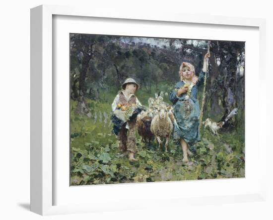 Shepherds-Francesco Paolo Michetti-Framed Giclee Print