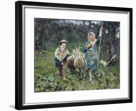 Shepherds-Francesco Paolo Michetti-Framed Giclee Print