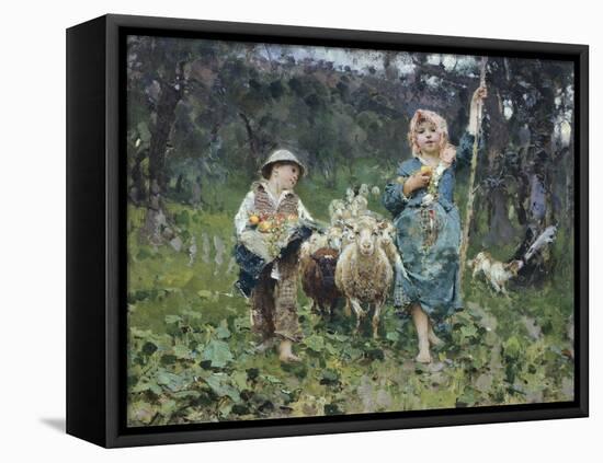 Shepherds-Francesco Paolo Michetti-Framed Premier Image Canvas