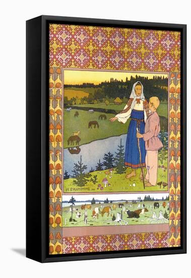 Shepherds-Ivan Bilibin-Framed Stretched Canvas