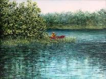 Santa's Workshop - Gone Fishing-Sher Sester-Giclee Print