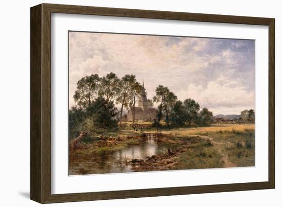 Shere Church, Surrey, 1892 (Oil on Canvas)-Benjamin Williams Leader-Framed Giclee Print