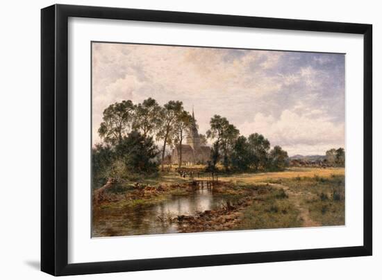 Shere Church, Surrey, 1892 (Oil on Canvas)-Benjamin Williams Leader-Framed Giclee Print