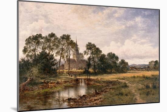 Shere Church, Surrey, 1892 (Oil on Canvas)-Benjamin Williams Leader-Mounted Giclee Print