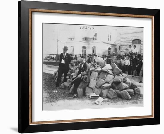 Sheriff Allen with Liquor Outside Dade County Jail, Florida, 1922-American Photographer-Framed Photographic Print