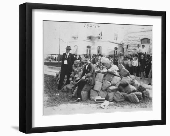 Sheriff Allen with Liquor Outside Dade County Jail, Florida, 1922-American Photographer-Framed Photographic Print