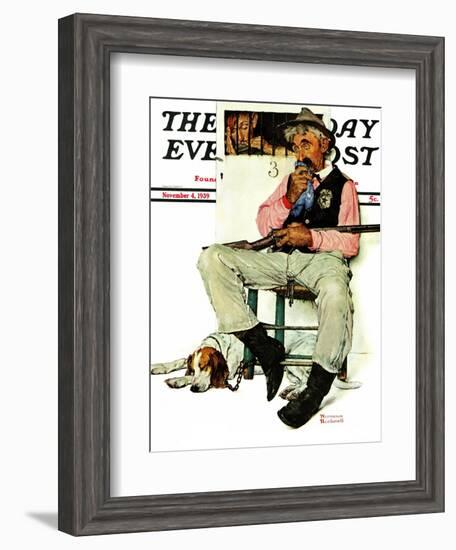 "Sheriff and Prisoner" Saturday Evening Post Cover, November 4,1939-Norman Rockwell-Framed Giclee Print