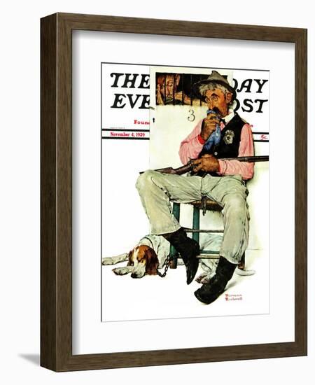 "Sheriff and Prisoner" Saturday Evening Post Cover, November 4,1939-Norman Rockwell-Framed Giclee Print