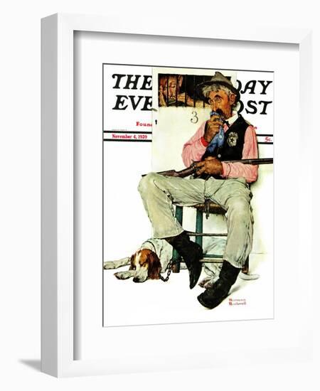 "Sheriff and Prisoner" Saturday Evening Post Cover, November 4,1939-Norman Rockwell-Framed Giclee Print