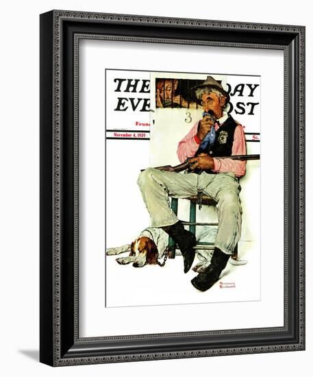 "Sheriff and Prisoner" Saturday Evening Post Cover, November 4,1939-Norman Rockwell-Framed Giclee Print