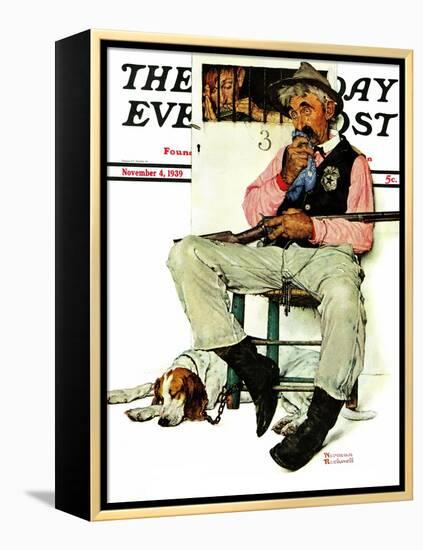 "Sheriff and Prisoner" Saturday Evening Post Cover, November 4,1939-Norman Rockwell-Framed Premier Image Canvas