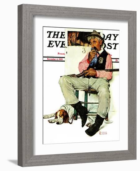 "Sheriff and Prisoner" Saturday Evening Post Cover, November 4,1939-Norman Rockwell-Framed Giclee Print