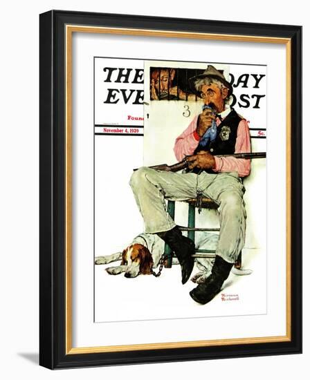 "Sheriff and Prisoner" Saturday Evening Post Cover, November 4,1939-Norman Rockwell-Framed Giclee Print