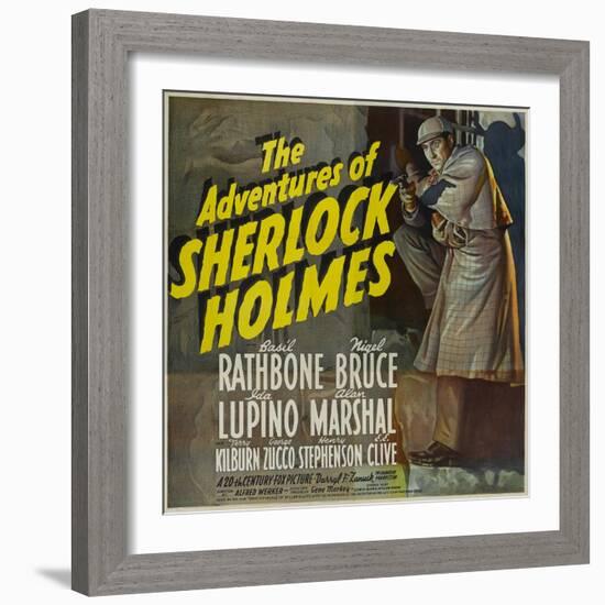 Sherlock Holmes, 1939, "The Adventures of Sherlock Holmes" Directed by Alfred L. Werker-null-Framed Giclee Print