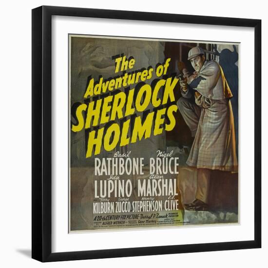 Sherlock Holmes, 1939, "The Adventures of Sherlock Holmes" Directed by Alfred L. Werker-null-Framed Giclee Print