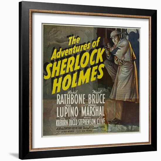 Sherlock Holmes, 1939, "The Adventures of Sherlock Holmes" Directed by Alfred L. Werker-null-Framed Giclee Print