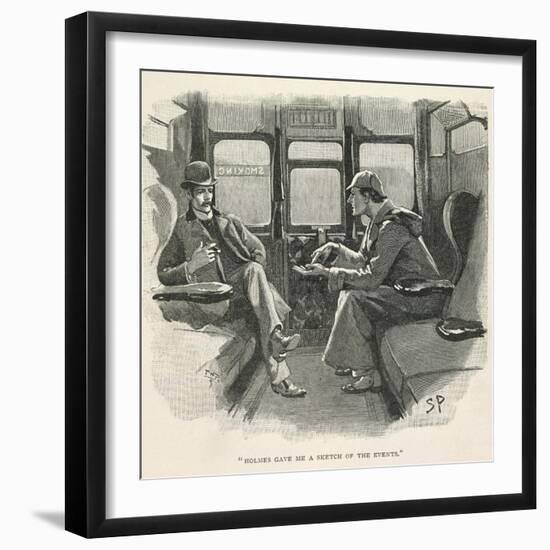 Sherlock Holmes and Dr. Watson-Sydney Pager-Framed Giclee Print