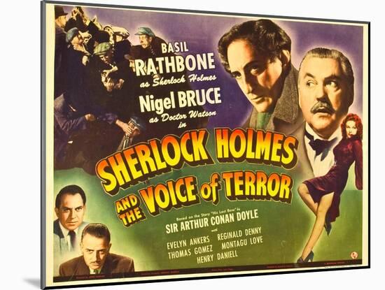 Sherlock Holmes and the Voice of Terror, Thomas Gomez, Reginald Denny, 1942-null-Mounted Art Print